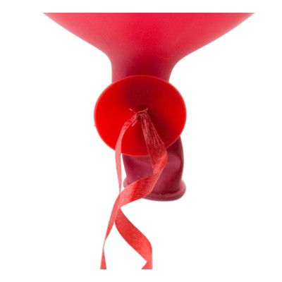 Ballongförslutare med Snöre Röd - 100-pack