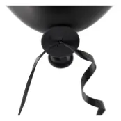 Ballongförslutare med Snöre Svart - 100-pack