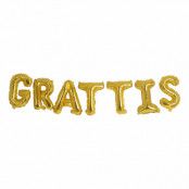 Ballonggirlang Grattis Guld Metallic