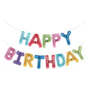 Ballonggirlang Happy Birthday Flerfärgad - 13-pack