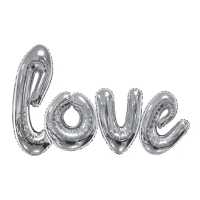Ballonggirlang Love Silver