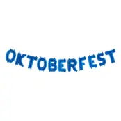 Ballonggirlang Oktoberfest Blå Metallic