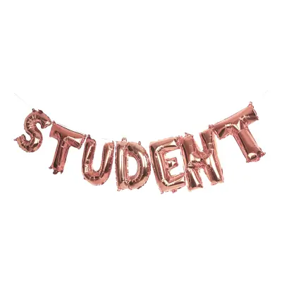 Ballonggirlang Student Roséguld Metallic
