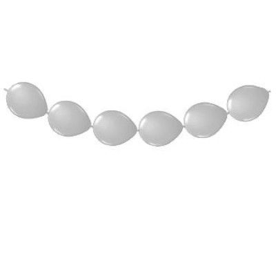 Ballongkedja silver 8-pack