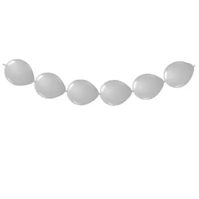 Ballongkedja silver 8-pack