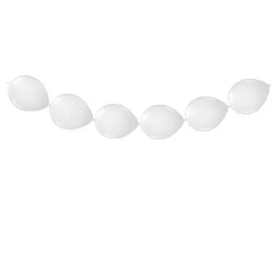 Ballongkedja vit 8-pack