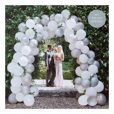 Ballongkit Bröllop Vit/Silver