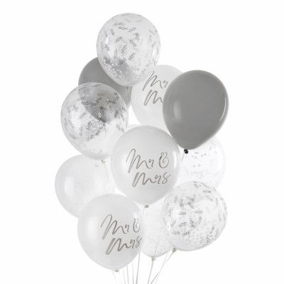 Ballongkit Mr&Mrs - 12-pack