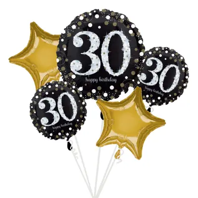 Ballongkit Svart/Guld 30 år