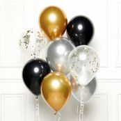 Ballongkit Svart/Guld/Silver - 8-pack