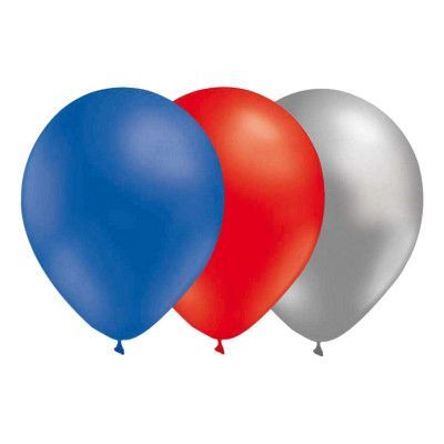 Ballongkombo Blå/Röd/Silver - 15-pack