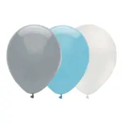 Ballongkombo Grå/Ljusblå/Vit - 15-pack