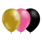 Ballongkombo Guld/Rosa/Svart - 15-pack