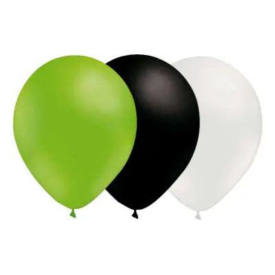 Ballongkombo Limegrön/Svart/Vit - 15-pack