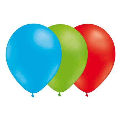 Ballongkombo Ljusblå/Limegrön/Röd - 15-pack