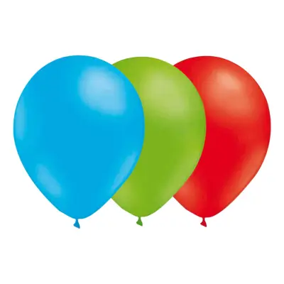 Ballongkombo Ljusblå/Limegrön/Röd - 15-pack