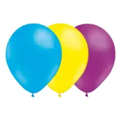 Ballongkombo Ljusgul-Ljusblå-Ljuslila - 15-pack