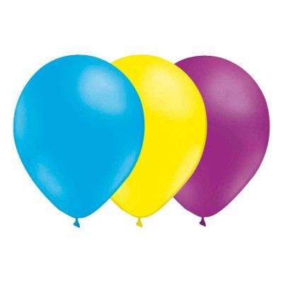 Ballongkombo Ljusgul-Ljusblå-Ljuslila - 15-pack