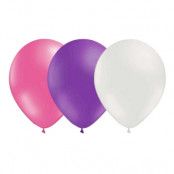 Ballongkombo Metallic Rosa/Lila/Vit - 15-pack