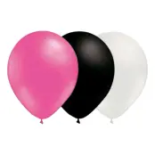 Ballongkombo Rosa/Svart/Vit - 15-pack