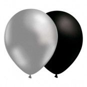 Ballongkombo Silver/Svart - 100-pack