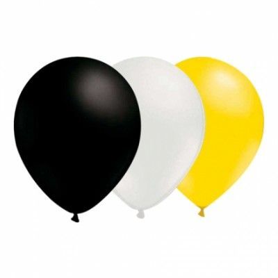 Ballongkombo Svart/Vit/Gul - 15-pack