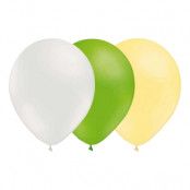 Ballongkombo Vit/Elfenben/Limegrön - 15-pack