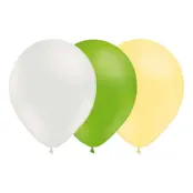 Ballongkombo Vit/Elfenben/Limegrön - 15-pack
