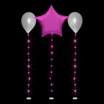 LED-slinga för Ballonger - Rosa 1.0 m