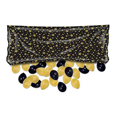 Ballongpåse med Ballonger Guld/Svart