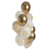 Ballongset Birthday Ängsblommor 12-pack