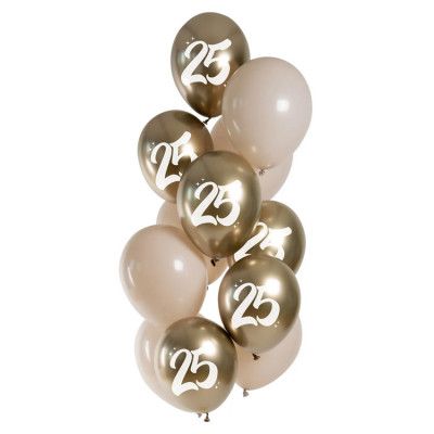 Ballongset Guld/Latte 25 år
