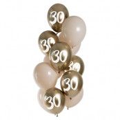 Ballongset Guld/Latte 30 år