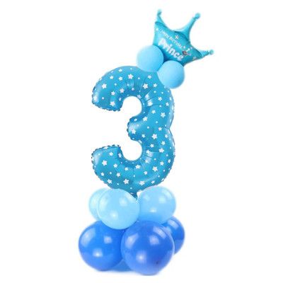 Ballongset Siffra Stående Blå