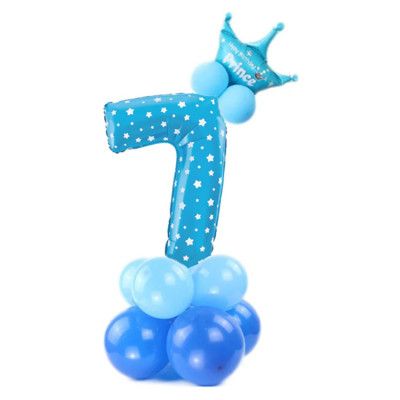 Ballongset Siffra Stående Blå