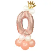 Ballongset Siffra Stående Rosé"0-9"Siffra 0