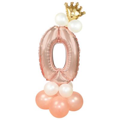 Ballongset Siffra Stående Rosé