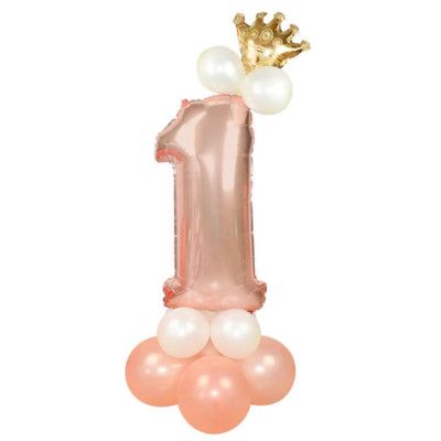 Ballongset Siffra Stående Rosé