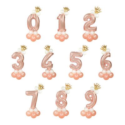 Ballongset Siffra Stående Rosé