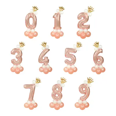 Ballongset Siffra Stående Rosé