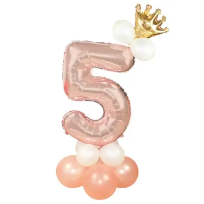 Ballongset Siffra Stående Rosé