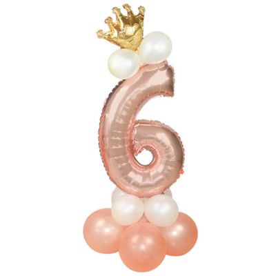 Ballongset Siffra Stående Rosé