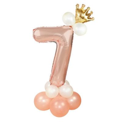 Ballongset Siffra Stående Rosé