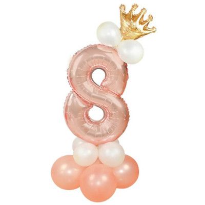 Ballongset Siffra Stående Rosé