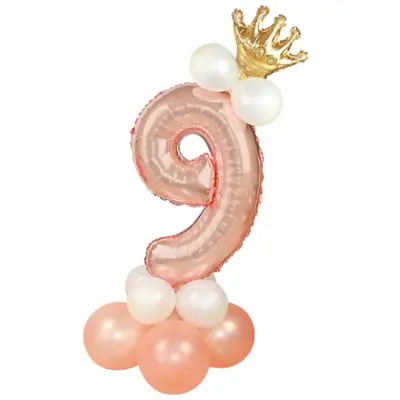 Ballongset Siffra Stående Rosé