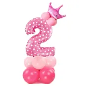 Ballongset Siffra Stående Rosa"0-9"Siffra 2