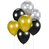 Ballongset Svart, Guld&Silver