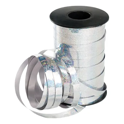 Ballongsnöre Glitter Silver - 250 m x 10 mm