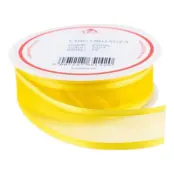 Ballongsnöre Organza Gult - 25m x 25mm