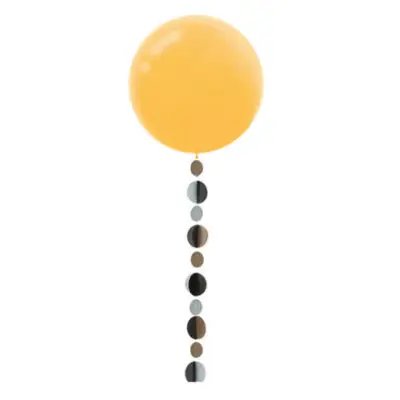 Ballongsvans Cirklar Guld/Silver/Svart - 1-pack